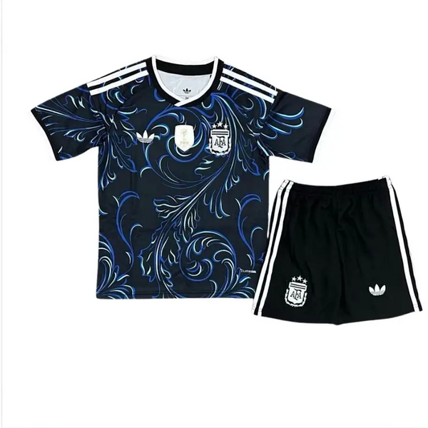 T-shirt Commémoratif Argentine 2022 – 3 étoiles, Drapeau, Col Rond – Enfant 100-160 Cm
