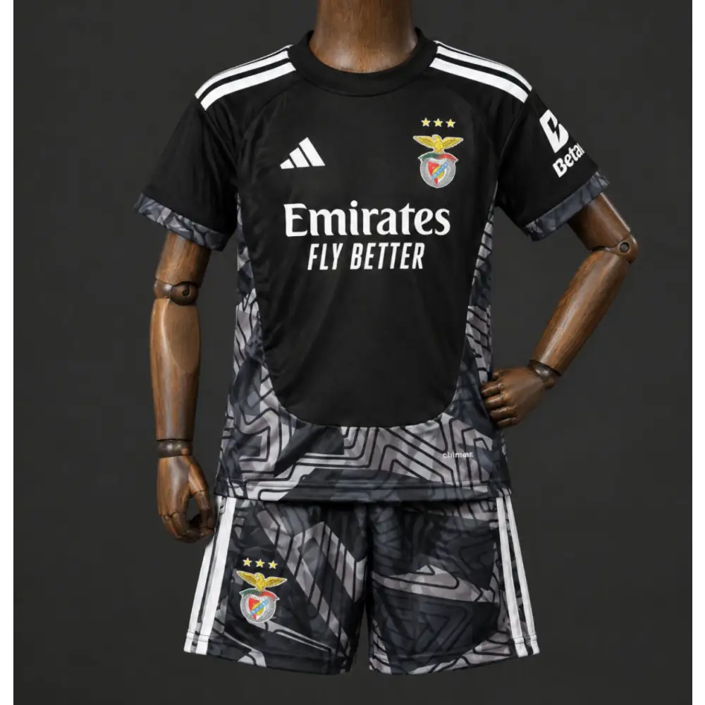Kit enfant Benfica Lisbonne Gardien Extérieur 26/27 Noir - Vêtements de sport