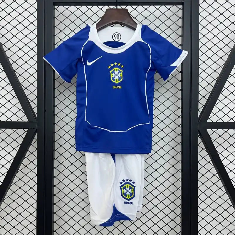 Kit Enfant Brésil Extérieur Retro 2004/2005 - Vêtements de sport