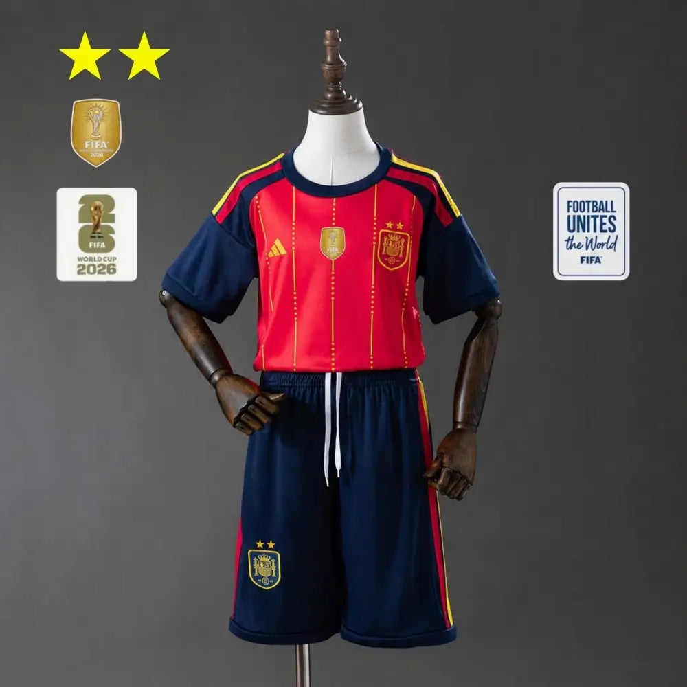 Kit enfant Espagne Domicile Coupe du Monde 2026 2 étoiles - Vêtements de sport