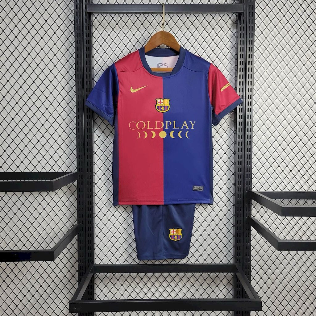 Kit Enfant FC Barcelone Domicile 24/25 - Coldplay / XXS - Vêtements de sport