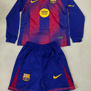 Kit Enfant FC Barcelone Manches Longues Domicile 25/26 Vêtements de sport