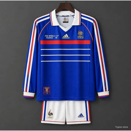 Kit enfant France Domicile Coupe du Monde 1998 Manches Longues - Vêtements de sport