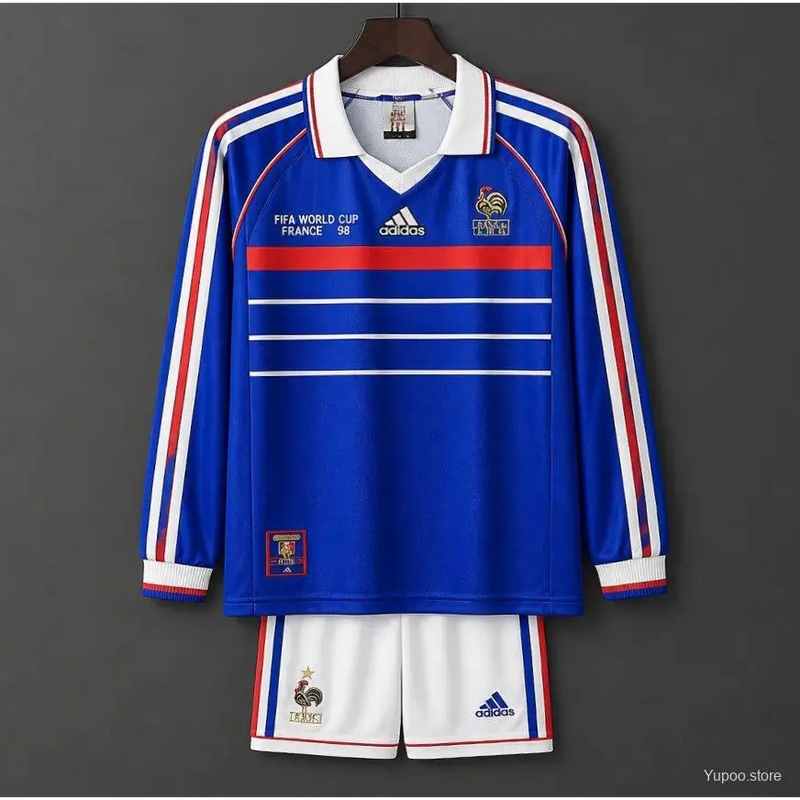 Kit enfant France Domicile Coupe du Monde 1998 Manches Longues - Vêtements de sport