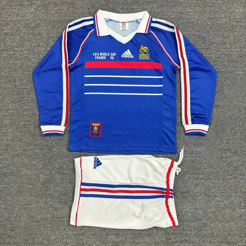 Kit enfant France Domicile Manches Longues Coupe du Monde 1998 - Vêtements de sport