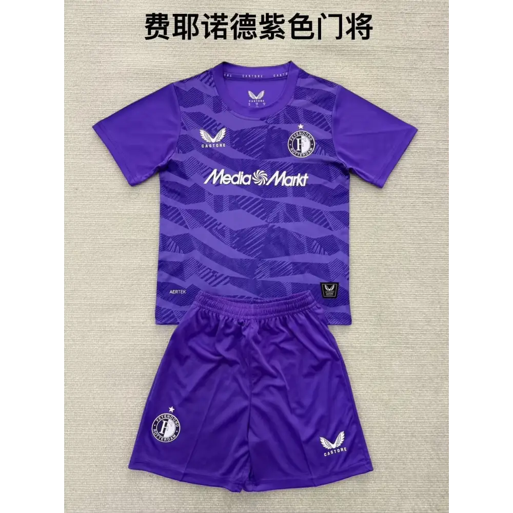 Kit Enfant Gardien Feyenoord Rotterdam 2025/2026 Vêtements de sport