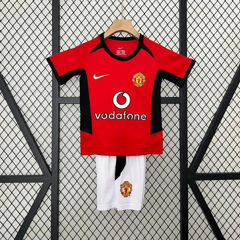 Kit Enfant Manchester United Domicile Retro 2002/2003 - Vêtements de sport