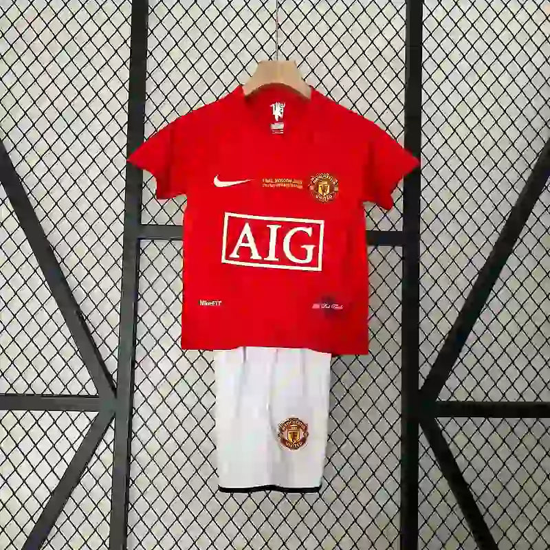 Kit Enfant Manchester United Domicile Retro 2007/2008 - Vêtements de sport