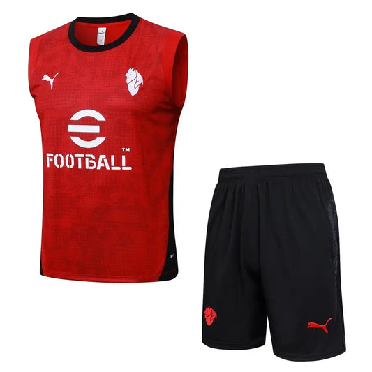Kit Entraînement AC Milan rouge 2025/2026 - Vêtements de sport