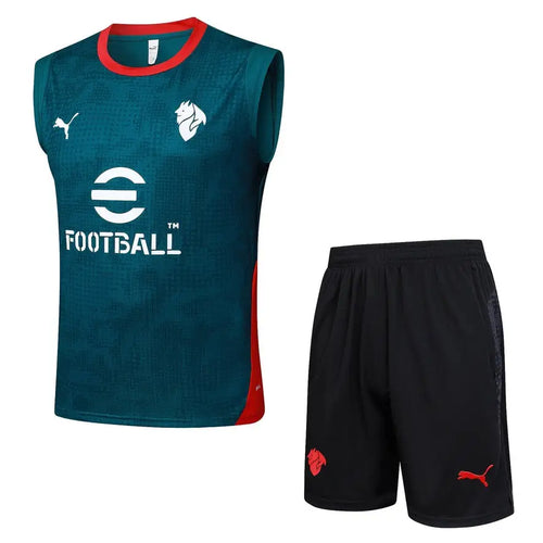 Kit Entraînement AC Milan turquoise 2025/2026 - Vêtements de sport