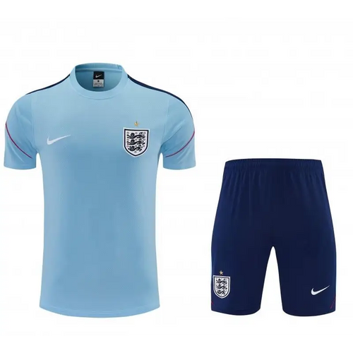 Kit Entraînement Angleterre Coupe du Monde 2026 Manches courtes Bleu ciel - Vêtements de sport