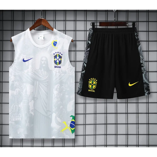 Kit Entraînement Brésil Noir & Blanc 2025/2026 - Vêtements de sport