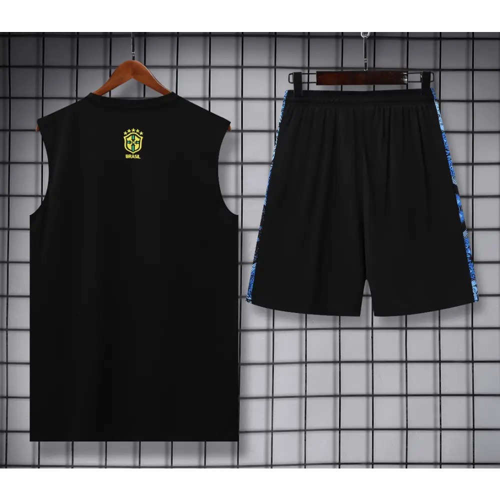 Kit Entraînement Brésil Noir & Bleu 2025/2026 - Vêtements de sport