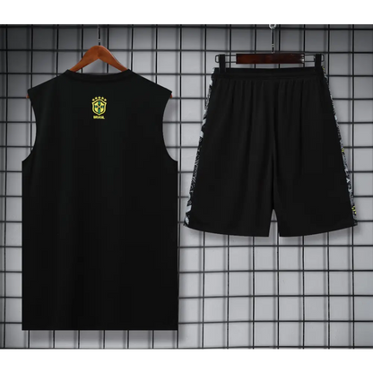 Kit Entraînement Brésil Noir & Gris 2025/2026 - Vêtements de sport