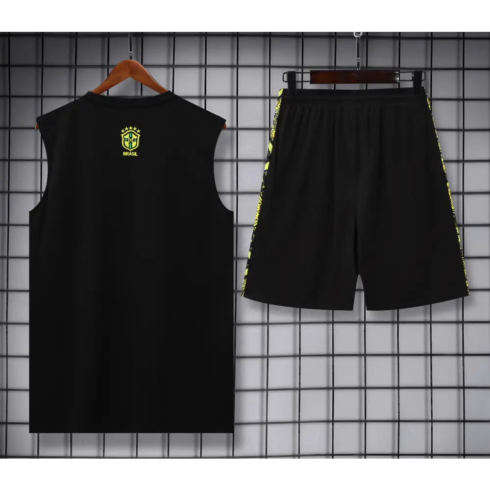 Kit Entraînement Brésil Noir & Jaune 2025/2026 - Vêtements de sport