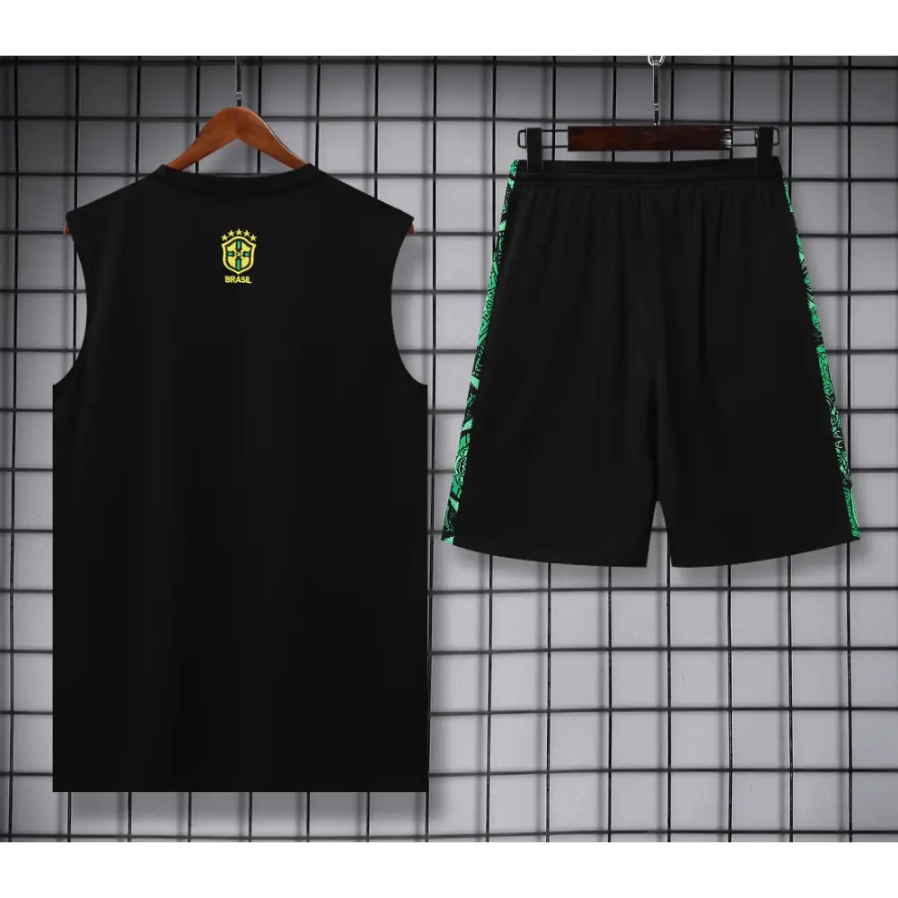 Kit Entraînement Brésil Noir & Vert 2025/2026 - Vêtements de sport