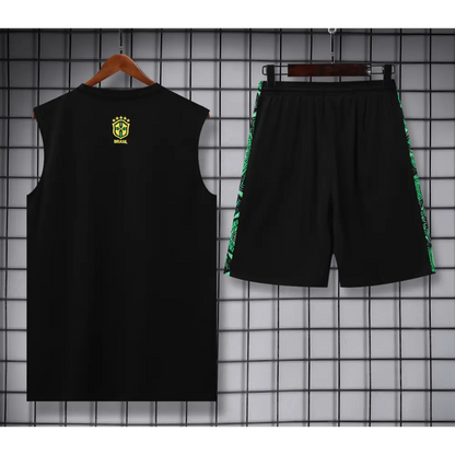 Kit Entraînement Brésil Noir & Vert 2025/2026 - Vêtements de sport