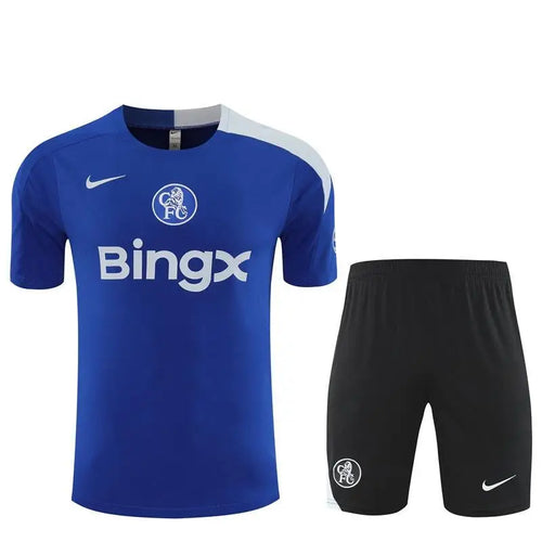 Kit Entraînement Chelsea Bleu 2025/2026 Manches courtes - Vêtements de sport