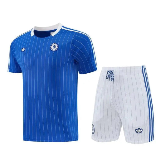 Kit Entraînement Chelsea Bleu Icon 2025/2026 Manches courtes - Vêtements de sport