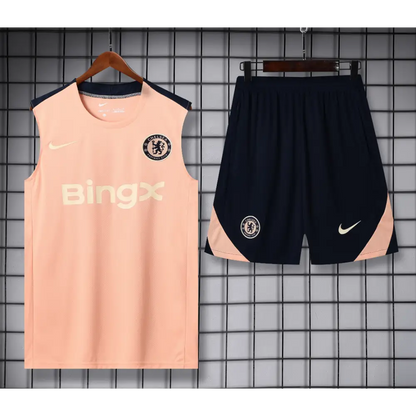 Kit Entraînement Chelsea Bleu & Saumon 2025/2026 - Vêtements de sport