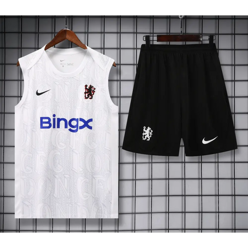 Kit Entraînement Chelsea Noir & Blanc 2025/2026 - Vêtements de sport