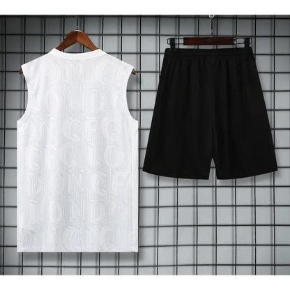 Kit Entraînement Chelsea Noir & Blanc 2025/2026 - Vêtements de sport