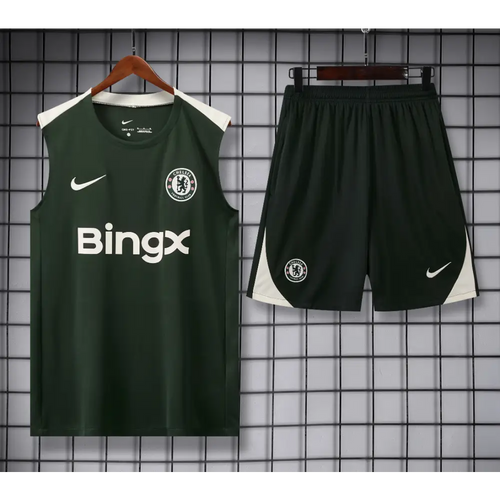 Kit Entraînement Chelsea Vert Foncé 2025/2026 - Vêtements de sport