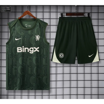 Kit Entraînement Chelsea Vert Motifs 2025/2026 - Vêtements de sport