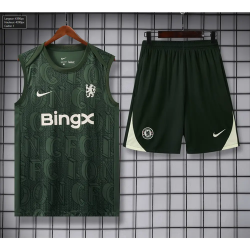 Kit Entraînement Chelsea Vert Motifs 2025/2026 - Vêtements de sport