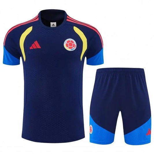 Kit Entraînement Colombie Bleu & Jaune 2025/2026 Manches courtes - Vêtements de sport