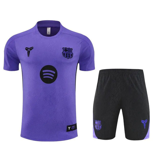 Kit Entraînement FC Barcelone Violet 2025/2026 Manches courtes - Vêtements de sport