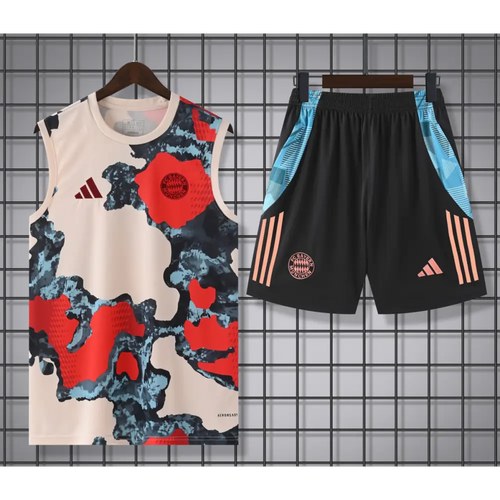 Kit Entraînement FC Bayern Munich Beige & Rouge 2025/2026 - Vêtements de sport