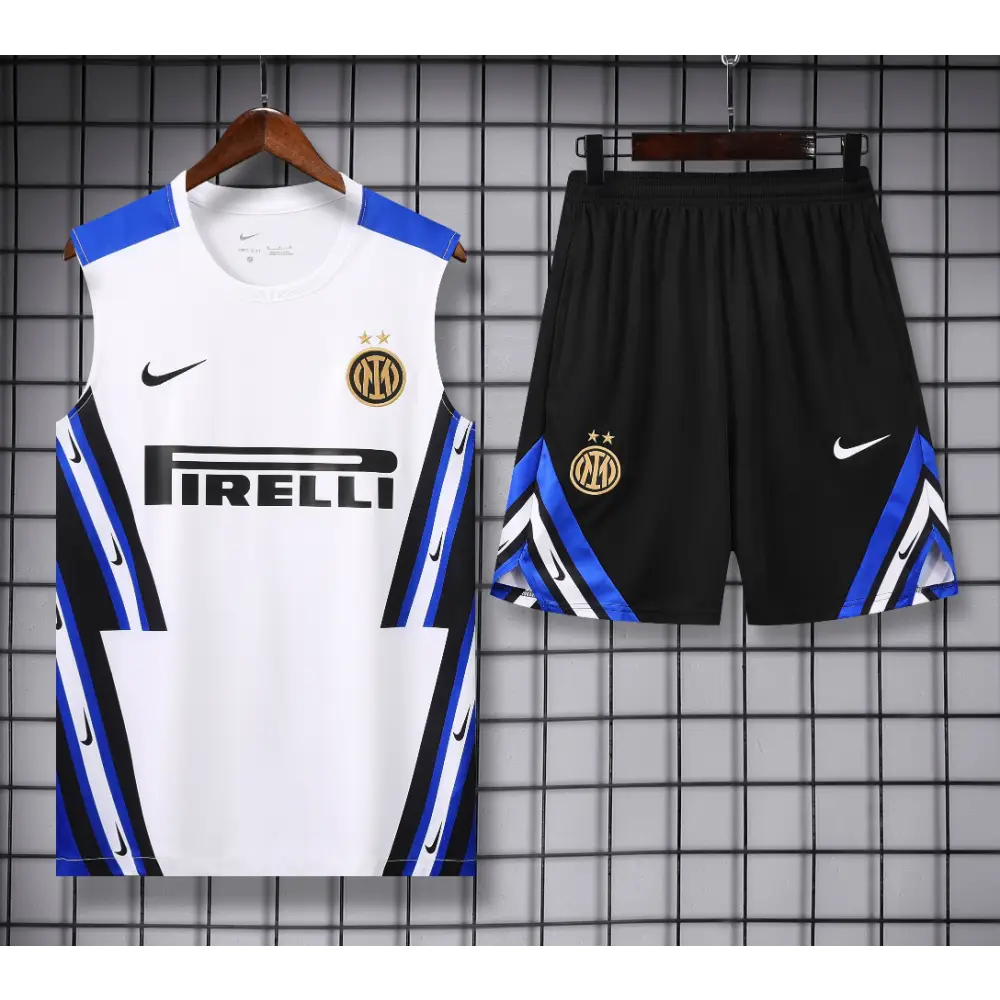Kit Entraînement Inter Milan Noir & Blanc 2025/2026 - Vêtements de sport
