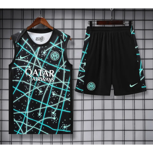 Kit Entraînement Inter Milan Noir Rayé 2025/2026 - Vêtements de sport