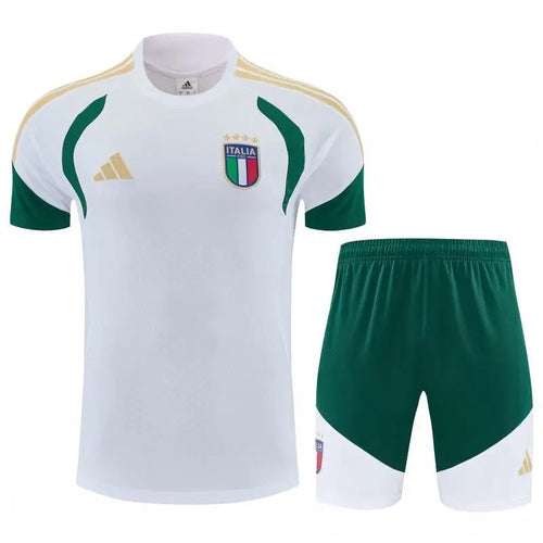 Kit Entraînement Italie Blanc 2025/2026 Manches courtes - Vêtements de sport