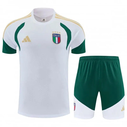 Kit Entraînement Italie Blanc 2025/2026 Manches courtes - Vêtements de sport