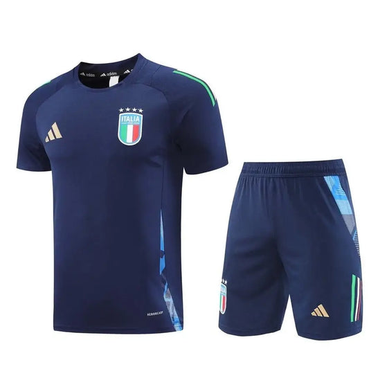 Kit Entraînement Italie Bleu 2025/2026 Manches courtes - Vêtements de sport