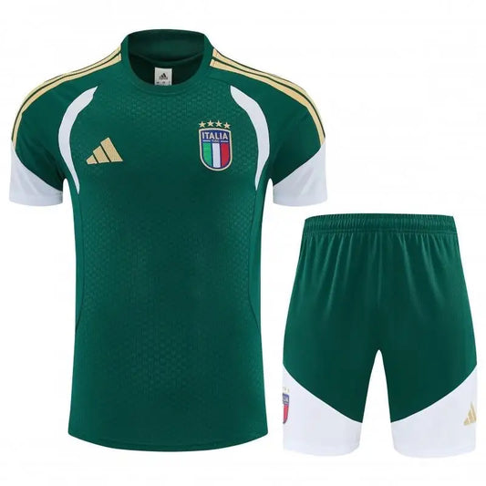 Kit Entraînement Italie Vert 2025/2026 Manches courtes - Vêtements de sport