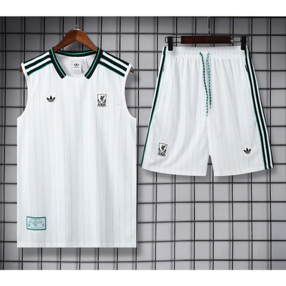 Kit Entraînement Liverpool Blanc 2025/2026 - Vêtements de sport