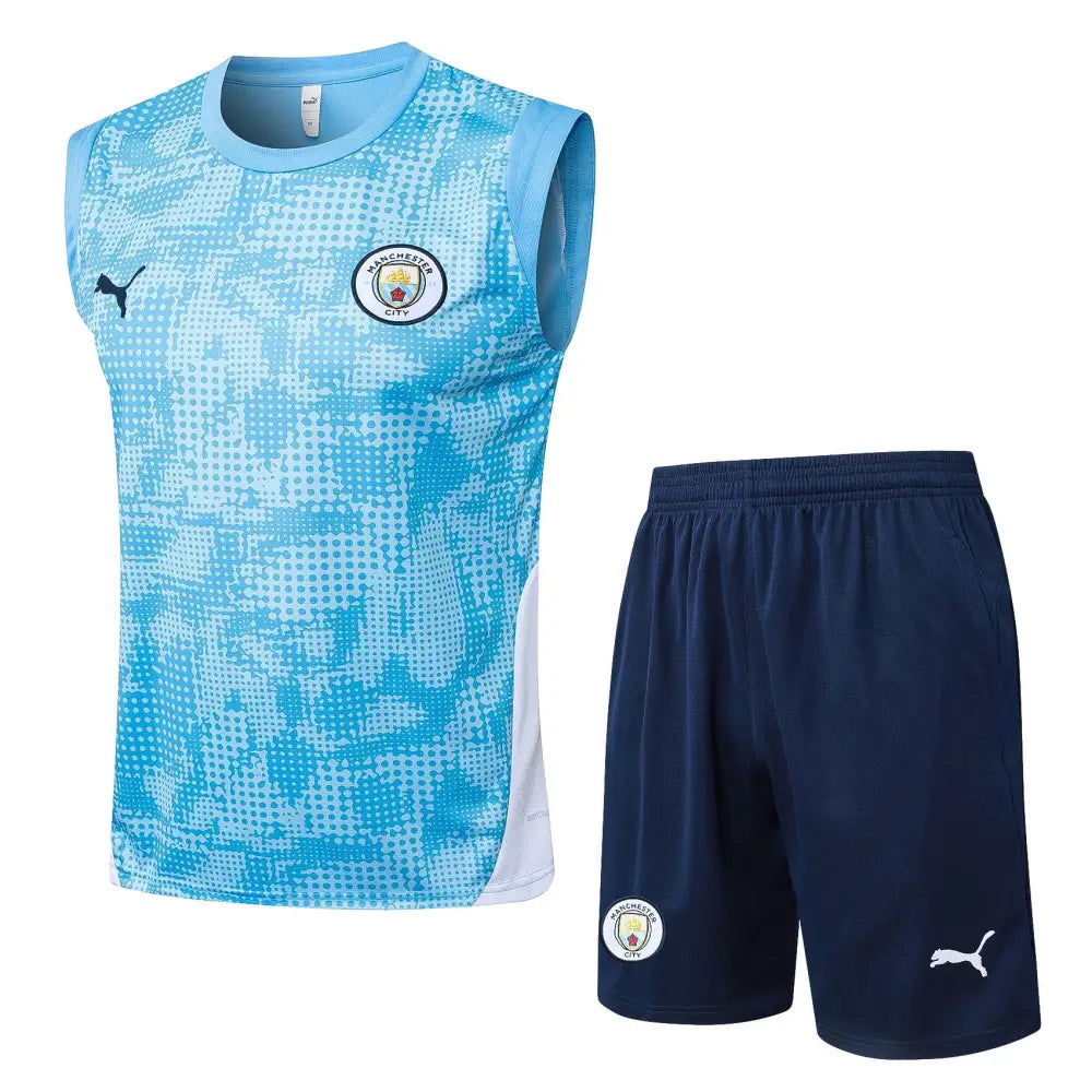 Kit Entraînement Manchester city Bleu ciel 2025/2026 - Vêtements de sport