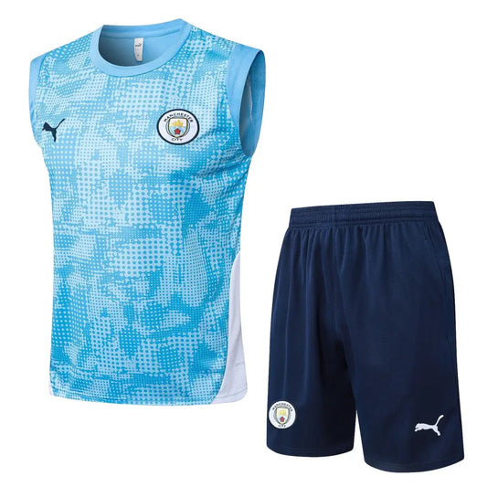 Kit Entraînement Manchester city Bleu ciel 2025/2026 - Vêtements de sport