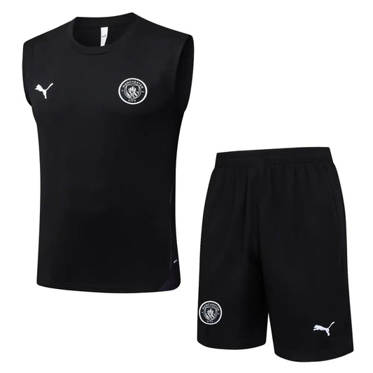 Kit Entraînement Manchester city Noir 2025/2026 - Vêtements de sport