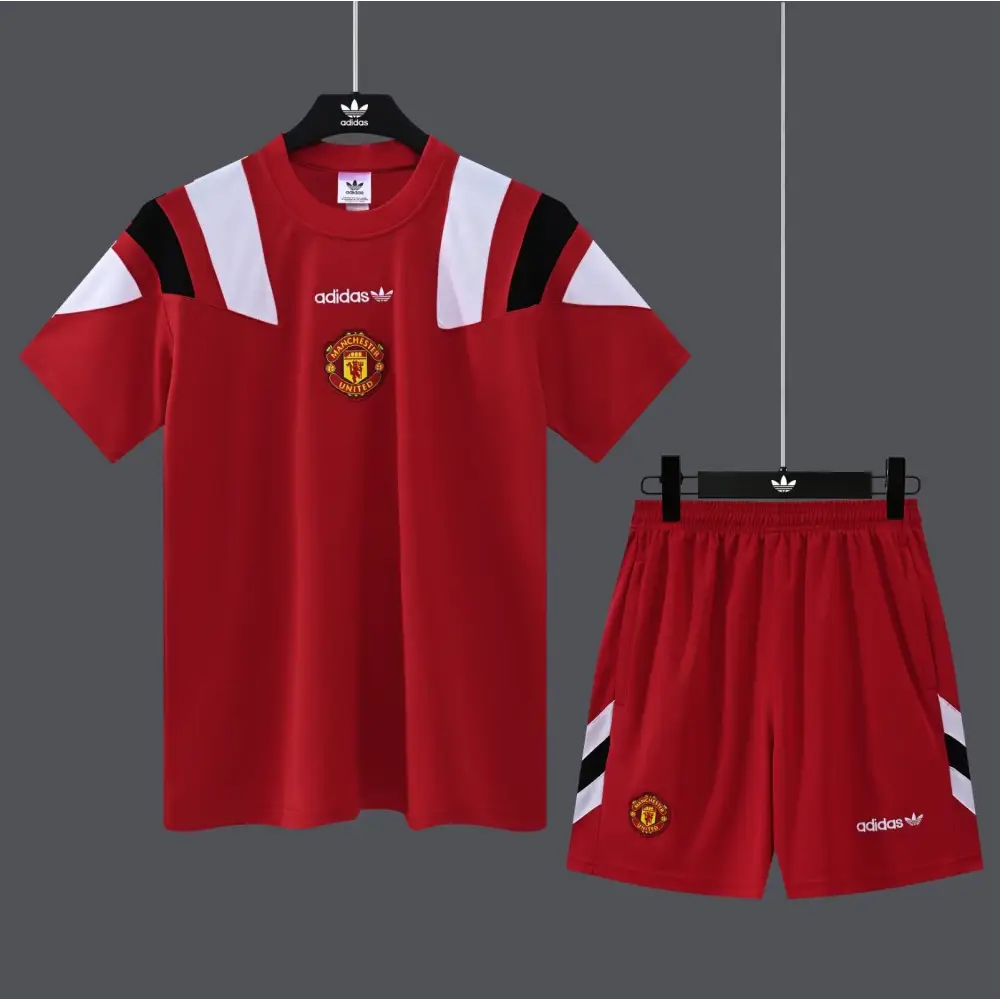 Kit Entraînement Manchester United 2026/2027 Retro Manches courtes Rouge - Vêtements de sport