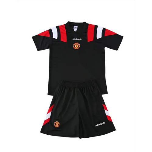 Kit Entraînement Manchester United 2026/2027 Retro Manches courtes Noir - Vêtements de sport