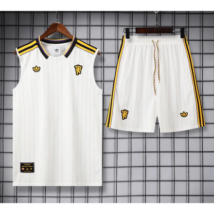 Kit Entraînement Manchester United Blanc 2025/2026 - Vêtements de sport