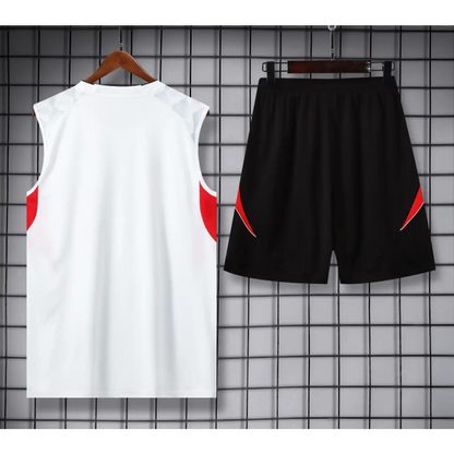 Kit Entraînement Manchester United Noir & Blanc 2025/2026 - Vêtements de sport