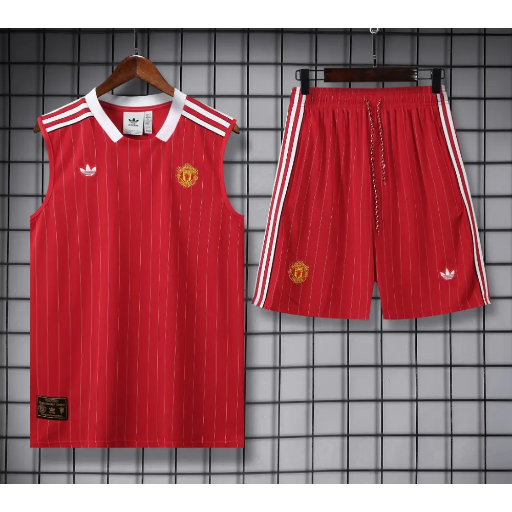 Kit Entraînement Manchester United Rouge 2025/2026 - Vêtements de sport