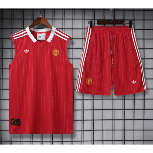 Kit Entraînement Manchester United Rouge 2025/2026 - Vêtements de sport