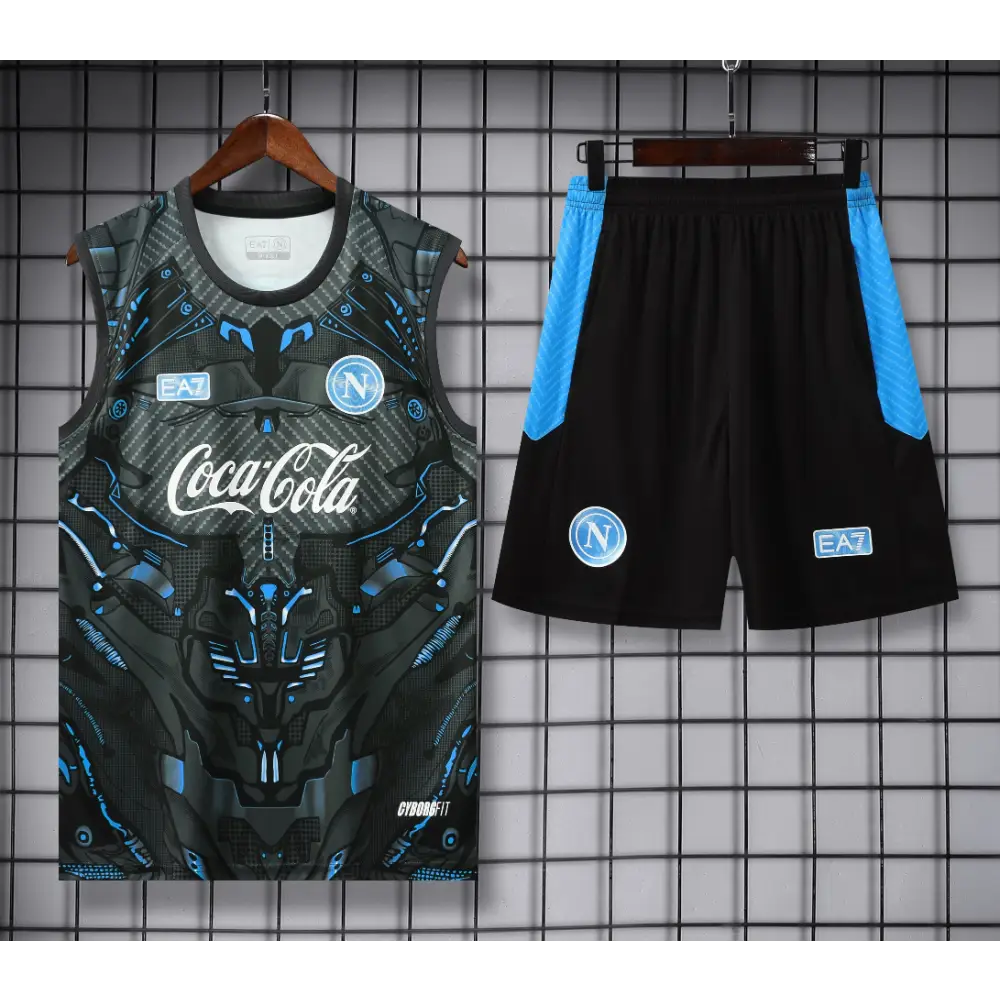 Kit Entraînement Naples SSC Noir 2025/2026 - Vêtements de sport