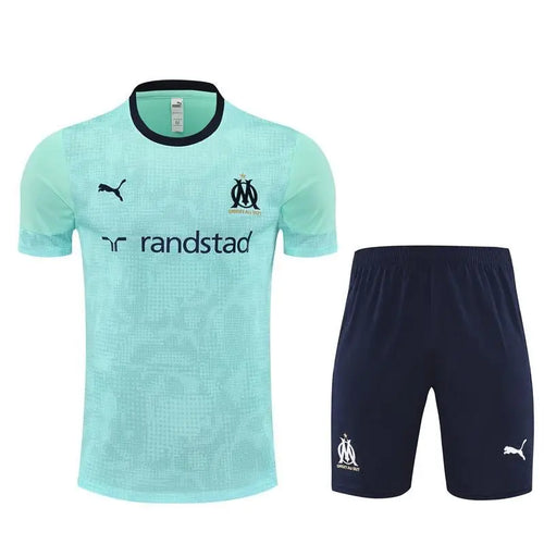 Kit Entraînement OM bleu 2025/2026 Manches Courtes - Vêtements de sport